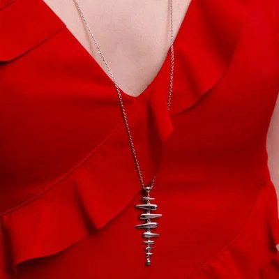 Lucy Quartermaine Shard Pendant 28/32" In Sterling Silver