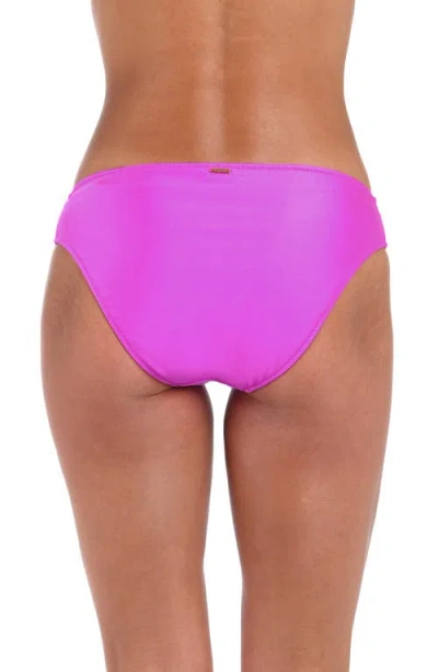 L'agence Nicole Shimmer Classic Bikini Bottom In Orchid