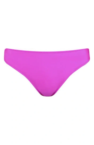 L'agence Nicole Shimmer Classic Bikini Bottom In Orchid