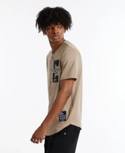 Ecko Unltd . The Dinger Button Front Top In Taupe