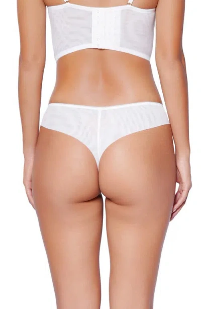 Huit Amoureuse Lace Tanga In White