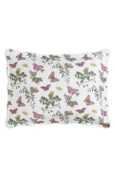 Matouk Baudin Butterfly 500 Thread Count Cotton Percale Sham In Baudin Butterfly Pink