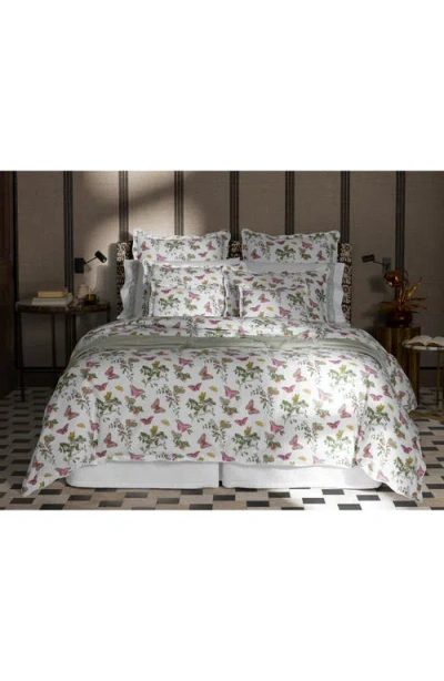 Matouk Baudin Butterfly 500 Thread Count Cotton Percale Sham In Baudin Butterfly Pink