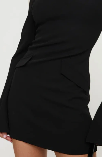 Princess Polly Carters Long Sleeve Mini Dress In Black