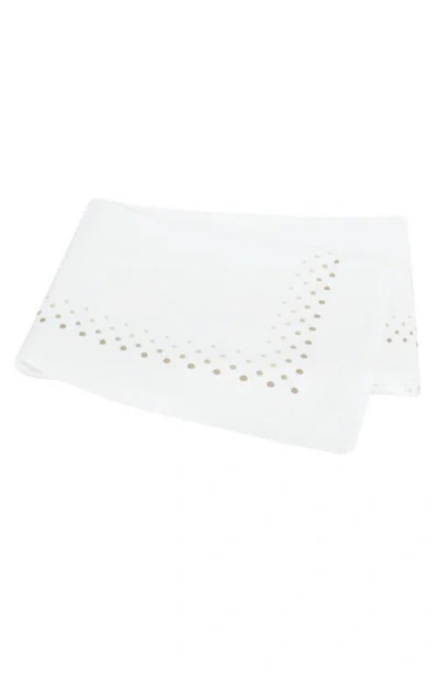 Matouk Dorothy 600 Thread Count Cotton Percale Flat Sheet In Natural Ombre