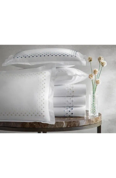 Matouk Dorothy 600 Thread Count Cotton Percale Flat Sheet In Natural Ombre