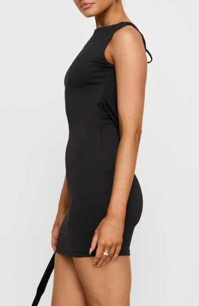 Princess Polly Alexandros Sleeveless Open Back Minidress In Black