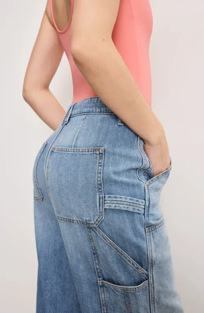 Good American Good Standard High Waist Straight Leg Carpenter Jeans In Indigo879