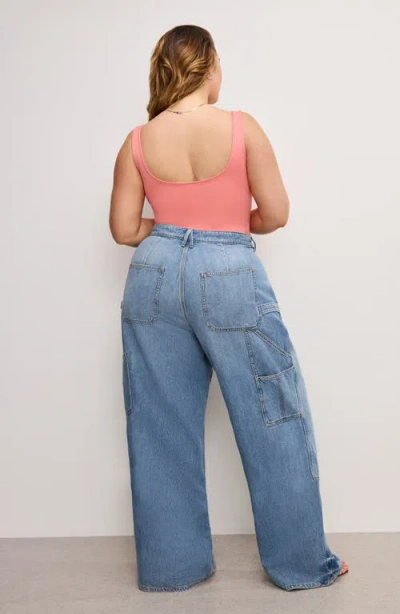 Good American Good Standard High Waist Straight Leg Carpenter Jeans In Indigo879