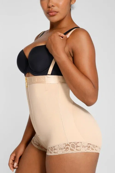 Shapellx Butt-lifting Open Bust Panty In Sand