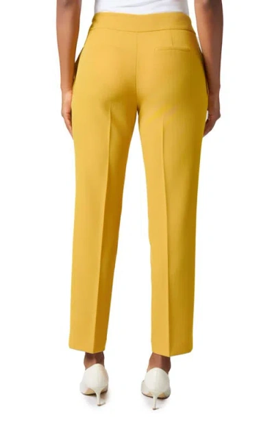 Kasper Women's Stretch-crepe Elastic-back Straight-leg Pants In Butterscotch