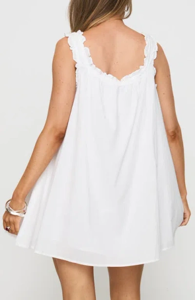 Princess Polly Swing Ruffle Cotton Minidress In White