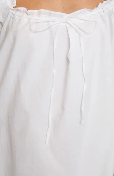 Princess Polly Swing Ruffle Cotton Minidress In White