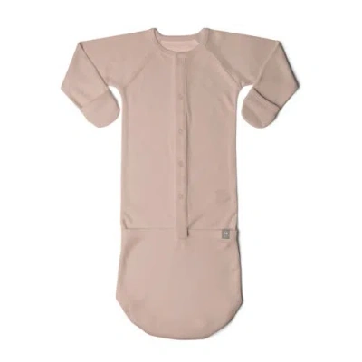 Goumikids Goumi 24 Hour Convertible Sleeper Baby Gown In Rose