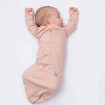 Goumikids Goumi 24 Hour Convertible Sleeper Baby Gown In Rose