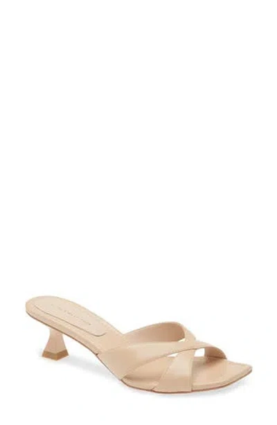 Stuart Weitzman Miami 50 Slide Sandal In Golden Beige