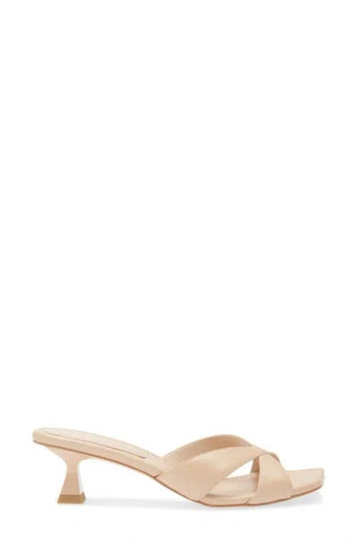 Stuart Weitzman Miami 50 Slide Sandal In Golden Beige
