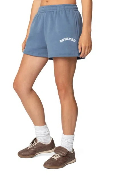 Edikted Sweat Shorts In Blue