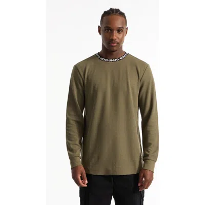 Ecko Unltd Keep Your Head Up Thermal Top In Olive