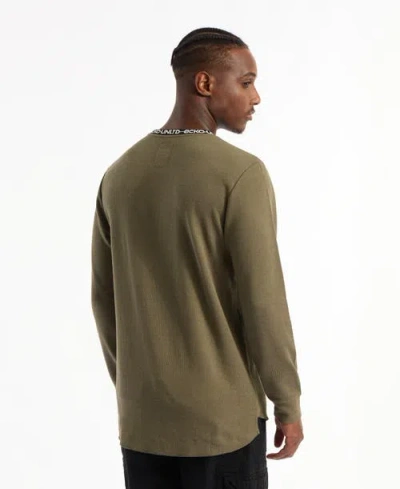 Ecko Unltd Keep Your Head Up Thermal Top In Olive