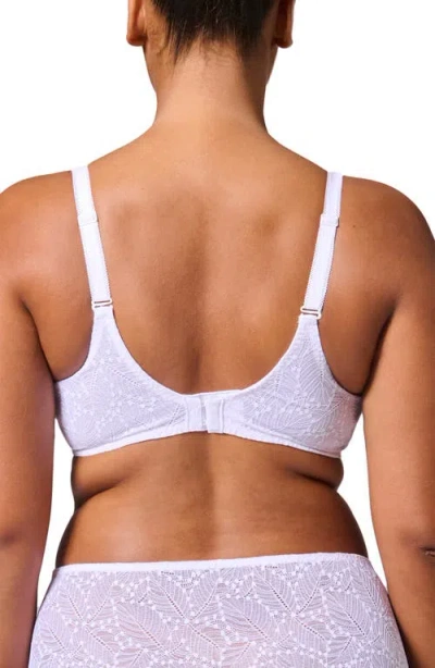 Simone Perele Comete Dotted Lace Sheer Full-coverage Bra In White