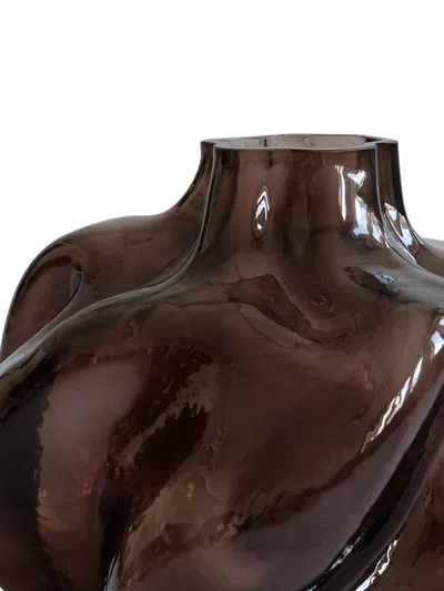 101 Copenhagen Sculptural Glass Vase In Brown