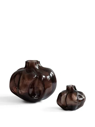 101 Copenhagen Sculptural Glass Vase In Brown