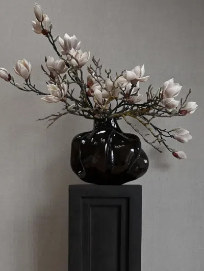 101 Copenhagen Sculptural Glass Vase In Brown