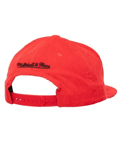 Mitchell & Ness Men's Red Boston Red Sox Corduroy Snapback Hat In Red