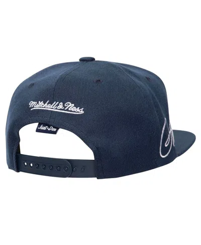 Mitchell & Ness Men's Navy Atlanta Braves Just Don X Mlb Lux Script Snapback Hat In Navy