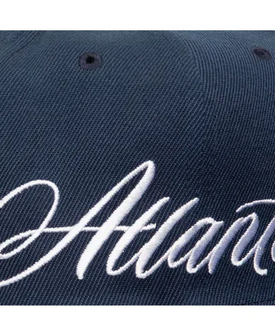 Mitchell & Ness Men's Navy Atlanta Braves Just Don X Mlb Lux Script Snapback Hat In Navy