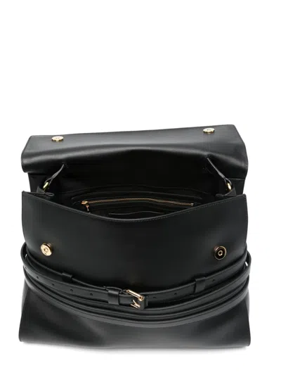 Moschino Tie Me Nappa Leather Tote Bag In Schwarz