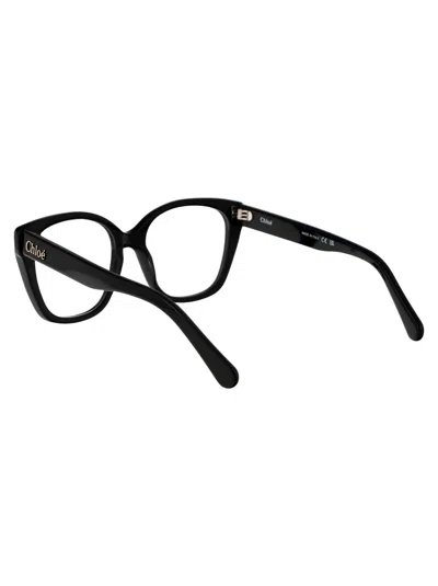 Chloé Square-frame Bio Acetate Optical Frames In 001 Black Black Transparent