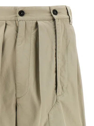 Dsquared2 Tailored Pleated Trousers With Button Detailing In Beige