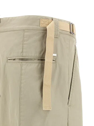 Dsquared2 Tailored Pleated Trousers With Button Detailing In Beige