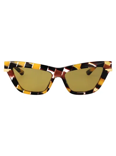 Bottega Veneta Bv1241s Sunglasses In Multicolor-gold-yellow