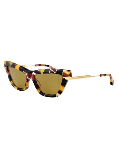 Bottega Veneta Bv1241s Sunglasses In Multicolor-gold-yellow