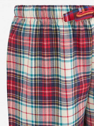 Mc2 Saint Barth Kid Pajama Pants With Tartan Print