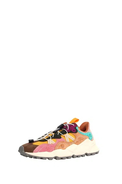 Flower Mountain Dynamic Technical Fabric Sneakers With Multicolored Accents In Multi