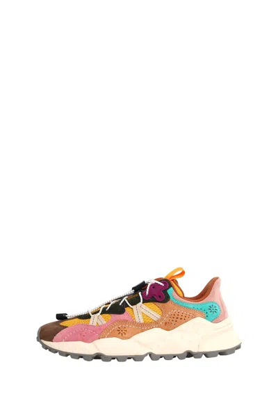 Flower Mountain Dynamic Technical Fabric Sneakers With Multicolored Accents In Multi