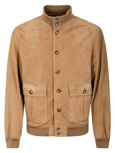 Valstar Suede Ino Bomber Jacket In Arachide