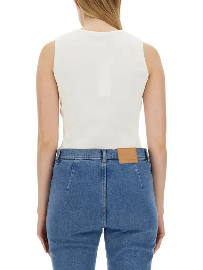 Magda Butrym Women T-shirt Crochet Bra In White