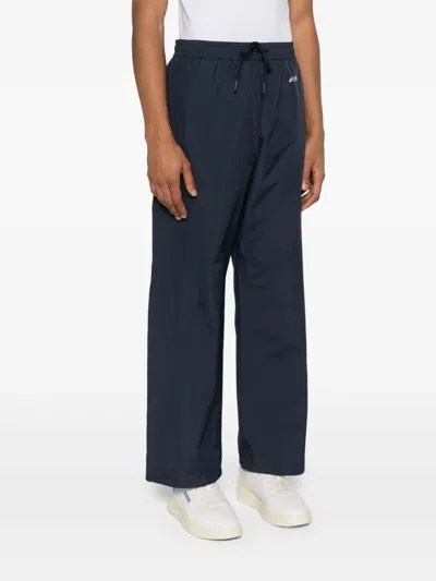 Apc Navy Asics Edition Haze Trousers In 蓝色