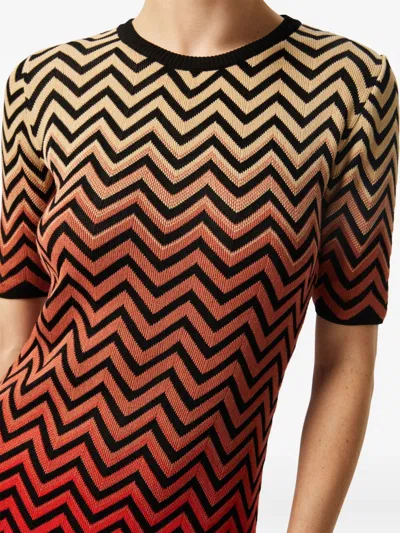 Missoni Zigzag-pattern Midi Dress In 黑色