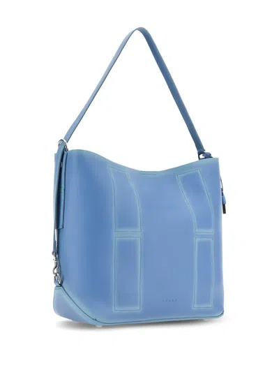 Hogan Sky Blue Hocket Medium Hobo In Blue