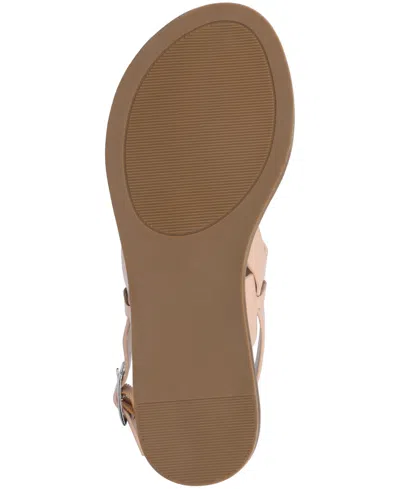 Journee Collection Journee Women's Lavine Wide Width Multi Strap Flat Sandals In Blush