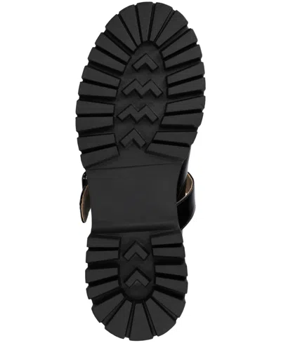 Journee Collection Women's Suvi Treaded Sole Mary Jane Flats In Black Patent