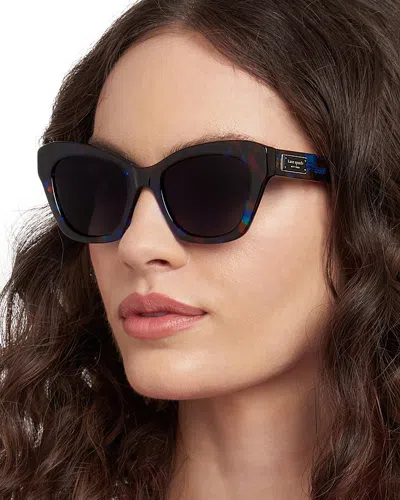 Kate Spade New York Daina 51mm Gradient Cat Eye Sunglasses In Havana Brown