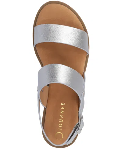 Journee Collection Womens Lavine Slingback Strap Flat Sandals In Multi