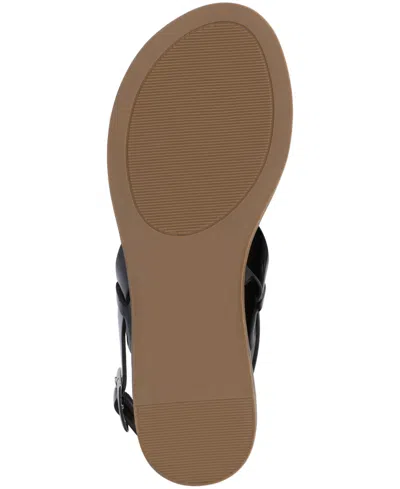 Journee Collection Journee Women's Lavine Wide Width Multi Strap Flat Sandals In Black Patent